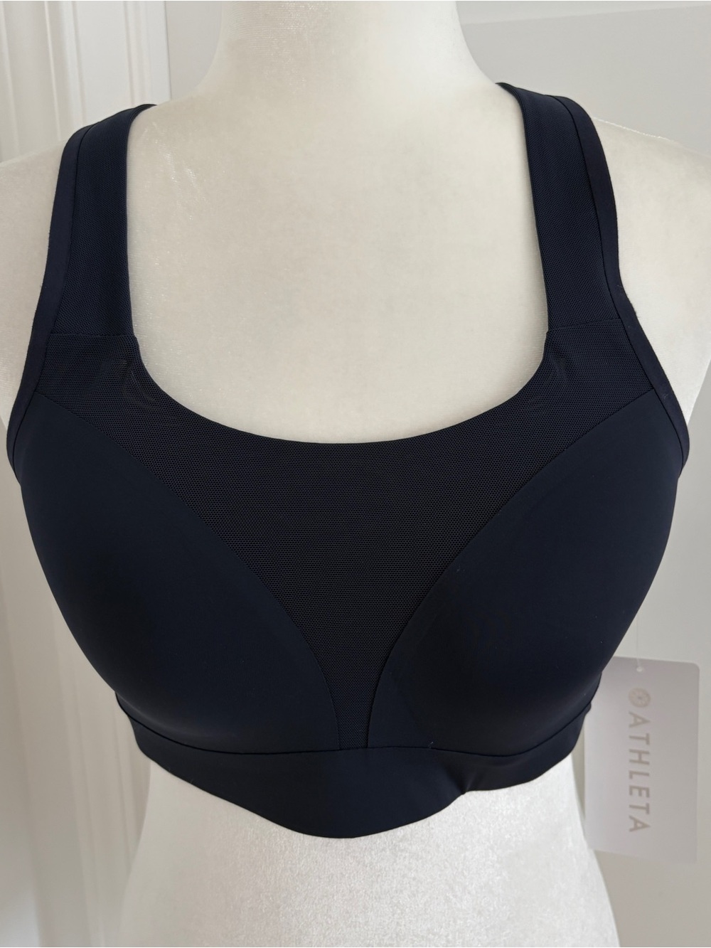 Athleta Speed Run Bra 34C Black High Impact Compression Support NWT*@16